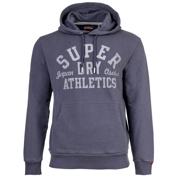 Superdry Herren Hoodie - Athletic Essential Hoodie, Logo, einfarbig Dunkelgrau M