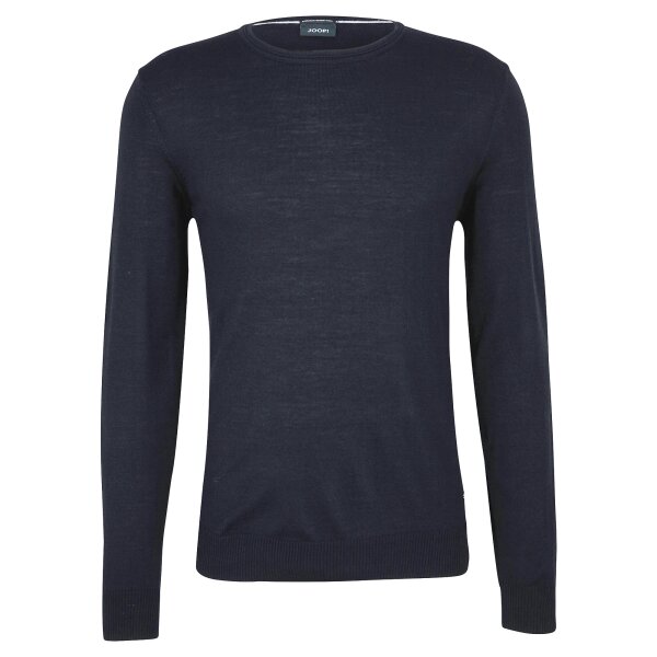 JOOP! Herren Strickpullover - JK-01Denny, Rundhals, Feinstrick, Wolle, uni Blau 3XL
