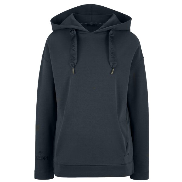 JOOP! ladies hoodie - sweatshirt, jumper, loungewear, hood, cotton, unicoloured Dark blue XL (X-Large)