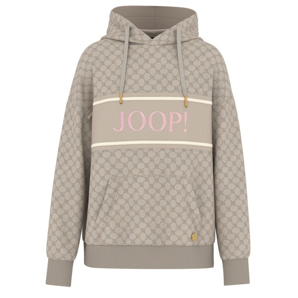 JOOP! Damen Hoodie - Loungewear, Kapuzenpullover, Muster, Logo Hellbraun  XS