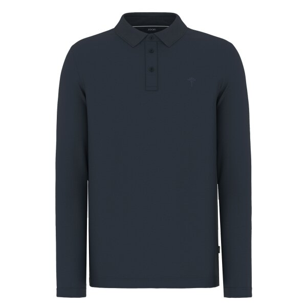 JOOP! Men Polo shirt – Pero, long sleeves, button placket, cotton Dark blue M (Medium)