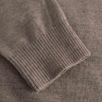 JOOP! Men Knitted jumper, wool – Denny, round neck, plain colour Brown M (Medium)