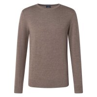 JOOP! Men Knitted jumper, wool – Denny, round neck, plain colour Brown XL (X-Large)