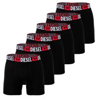 DIESEL Herren Boxershorts, 6er Pack - MAX-D-CORE, Boxer Briefs Long, Cotton Stretch Schwarz M