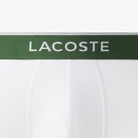 LACOSTE Mens Boxer Shorts, 6-pack - Trunks, Casual, Cotton Stretch, Logo waistband White S (Small)