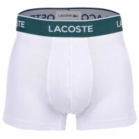 LACOSTE Mens Boxer Shorts, 6-pack - Trunks, Casual, Cotton Stretch, Logo waistband White S (Small)