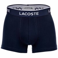 LACOSTE Herren Boxershorts, 6er Pack - Trunks, Casual, Cotton Stretch, Logobund Blau/Rot 2XL