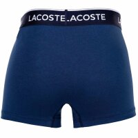 LACOSTE Herren Boxershorts, 6er Pack - Trunks, Casual, Cotton Stretch, Logobund Blau/Rot 2XL