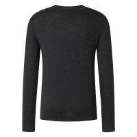JOOP! Men Knitted jumper – Cahilo, round neck, logo, plain colour Black 2XL (XX-Large)