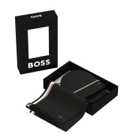 BOSS Herren Mütze & Schal - Henzo Set, Geschenkset, Feinstrick, 170x24 cm, One Size Schwarz