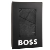 BOSS Herren Mütze & Schal - Henzo Set, Geschenkset, Feinstrick, 170x24 cm, One Size Grau