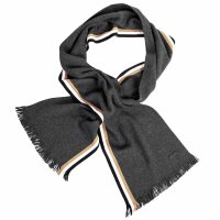 BOSS Mens Hat & Scarf - Henzo Set, Gift Set, Fine Knit, 170x24 cm, One Size Grey