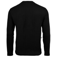 A|X ARMANI EXCHANGE Mens Long Sleeve - Long Sleeve, Round Neck, Logo, Cotton Black S (Small)