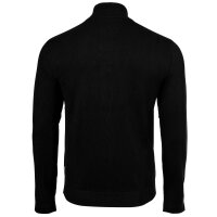 A|X ARMANI EXCHANGE Mens Knit Jacket – Cardigan, Zipper, Basic, Solid Color Black S (Small)