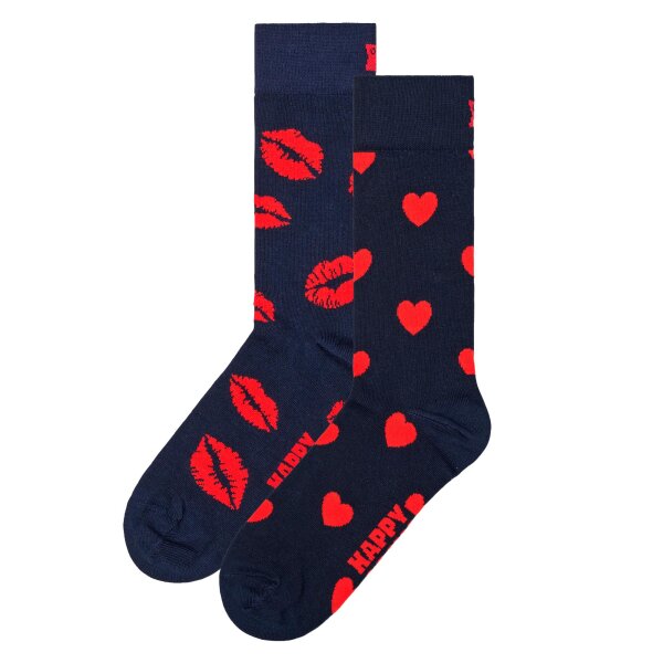 Happy Socks Unisex Socken, 2er Pack - Love Geschenkbox, Farbmix Valentines Socks 36-40