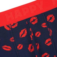 Happy Socks Herren Boxershorts, 3er Pack - Trunks, Cotton Stretch, uni/gemustert Kisses S