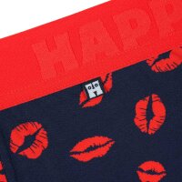 Happy Socks Mens Boxer Shorts, 3-Pack - Trunks, Cotton Stretch, Plain/Patterned Kisses S (Small)