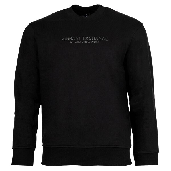 A|X ARMANI EXCHANGE Herren Sweatshirt - Pullover, Logo, Baumwolle Schwarz 2XL