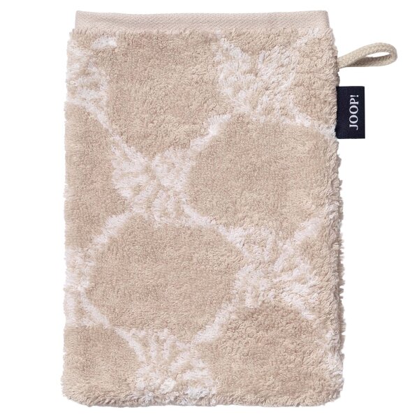 JOOP! Washcloth - Wash glove, J! Classic Cornflower,16x22cm, terry towelling Beige 16x22cm
