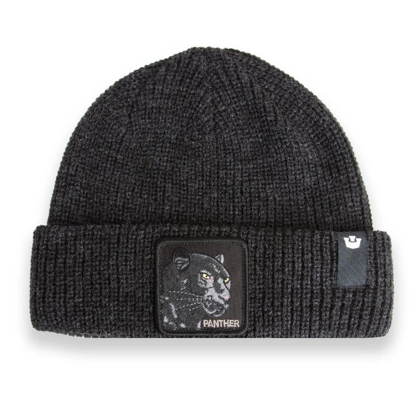 GOORIN Unisex Beanie - Mütze, Front Patch, Rippstrick, One Size The Panther