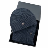 JOOP! Men Scarf & Hat - Feranto, Gift Set, One Size Dark blue