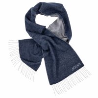 JOOP! Men Wool scarf – Larson, reversible scarf, logo Dark blue