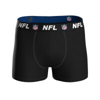 NFL Herren Boxershorts, 3er Pack - NFL Shield 3Pack Boxers, Baumwoll-Stretch, Logobund Schwarz M