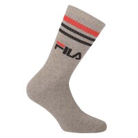 FILA Unisex Socks 3 pairs - Street, Sport, Lifestyle, Socks Set, Stripes, 35-46 Grau 35-38 (3-5 UK)