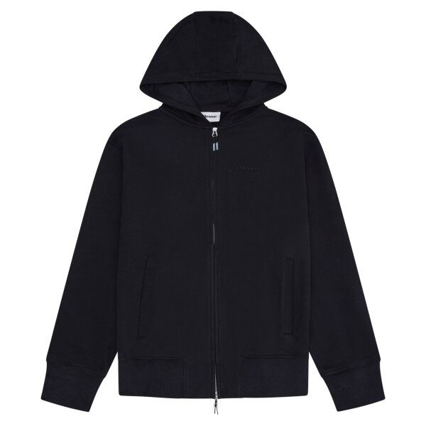 ellesse Herren Sweatjacke mit Kapuze -TAURASI, Zipper, Logo, einfarbig Schwarz M