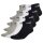 adidas Unisex Quarter Socken, 12er Pack - Linear Cushioned Ankle, Logo, gepolstert, einfarbig Schwarz/Grau/Weiß 37-39