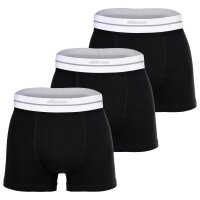 ellesse Men Boxer Shorts, 3-Pack - AMBRIA, Trunks, Logo Waistband, Solid Colour Black S (Small)