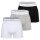 ellesse Men Boxer Shorts, 3-Pack - AMBRIA, Trunks, Logo Waistband, Solid Colour Black/White/Grey S (Small)