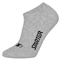 STARTER Unisex Sneakersocken, 3er Pack - Sneaker Socks, Logo, Baumwollmischung Dunkelblau/Weiß/Grau 43-46