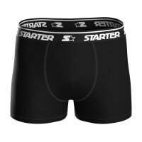 STARTER Herren Boxershorts, 3er Pack -  Logo Boxers, Baumwoll-Stretch, Logobund Schwarz M
