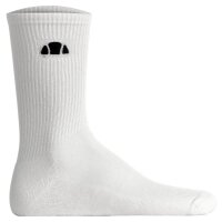 ellesse Unisex Socks, Pack of 3 - ALACRE, Crew Socks, Logo, Plain Colour White 37-42,5 (UK 4-8)