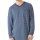 hajo Men Nightshirt, Long - Premium Cotton, Allover Print, V-Neck Blue S (Small)