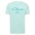 s.Oliver Mens T-Shirt - Basic, Logo Print, Round Neck, Cotton Turquoise 2XL (XX-Large)
