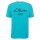 s.Oliver Mens T-Shirt - Basic, Logo Print, Round Neck, Cotton Turquoise 2 M (Medium)