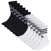 adidas Unisex Socks, 12-pack - 3-Stripes Cushioned Crew, Logo, Stripe, Cushioned