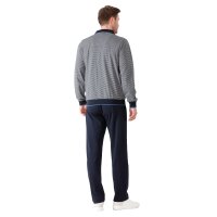 hajo Herren Hausanzug, lang - Klima-Komfort, Zip-Jacke, Homewear Blau M