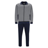 hajo Men Loungewear Set, Long - Climate Comfort, Zip Jacket, Homewear Blue 5XL (XXXXX-Large)
