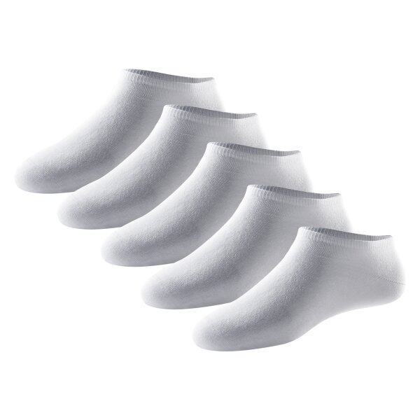 SCHIESSER Mens Sneaker Socks, 5-Pack - ‘Bluebird’, Cotton Blend White 39-42 (UK 6-8)