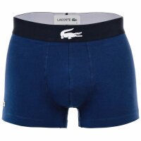 LACOSTE Herren Boxershorts, 6er Pack - Trunks, Big Croc Print, Cotton Stretch Dunkelblau/Grau/Grün/Weiß M