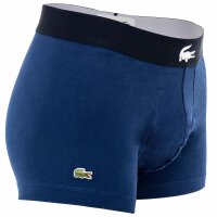 LACOSTE Herren Boxershorts, 6er Pack - Trunks, Big Croc Print, Cotton Stretch Dunkelblau/Grau M