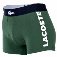 LACOSTE Mens Boxer Trunk 6 Pack, Big Croc Print, Cotton Stretch Green/Dark Blue/White XL (X-Large)