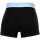 LACOSTE Herren Boxershorts, 6er Pack - Trunks, Casual, Cotton Stretch, Logobund Schwarz/Blau/Grau S