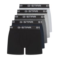 G-STAR Men Boxer Shorts, 5-Pack - MAIZE, Trunks, Cotton Stretch White/Grey/Black M (Medium)