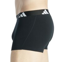 adidas Herren Boxershorts, 6er Pack - Trunks, Active Flex Cotton, Logo, einfarbig Schwarz S
