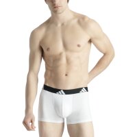 adidas Herren Boxershorts, 6er Pack - Trunks, Active Flex Cotton, Logo, einfarbig Schwarz/Weiß/Grau 2XL