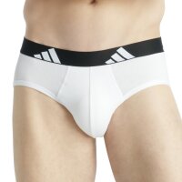 adidas mens briefs, 6-pack - Briefs, Active Flex Cotton, logo, solid colour Black/White/Grey 2XL (XX-Large)